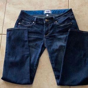 Paige jeans , dark blue  size 25.
